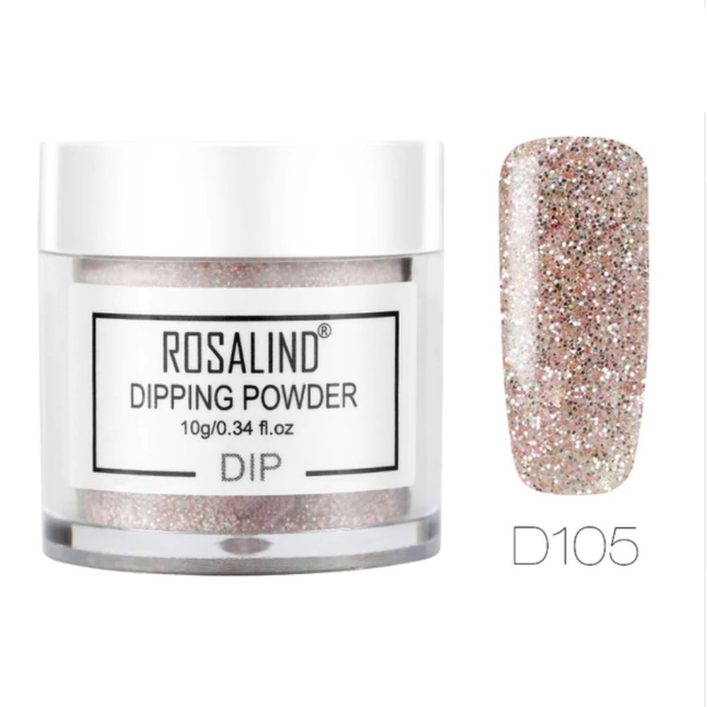 Rose Gold Glitter Pink Acrylic Nail Dipping Powder